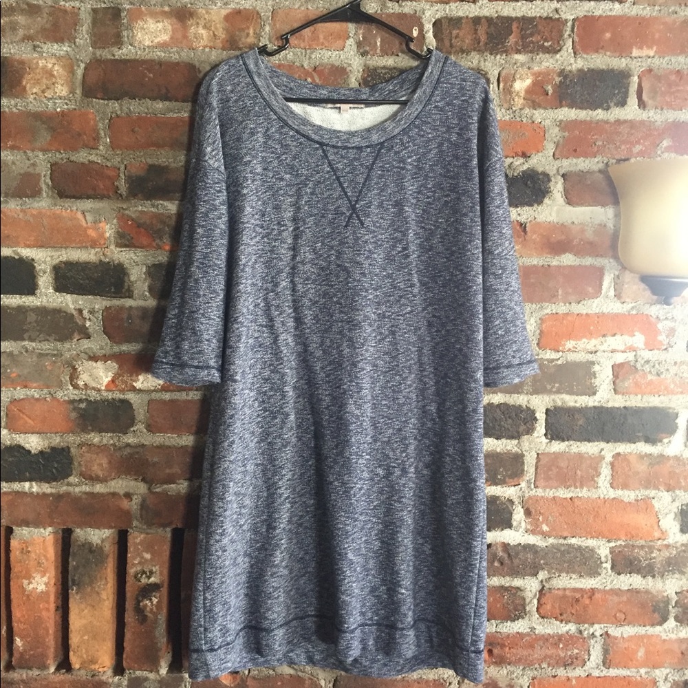 Comfortable heathered denim color dress
